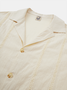 Cotton Plain Long Sleeve Casual  Guayabera Shirt