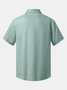Cotton Linen Billiard Shirt Print Casual Short Sleeve Shirt