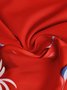 Mens Christmas Santa Print Front Buttons Soft Breathable Chest Pocket Casual Hawaiian Shirt
