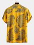 Men's hawaiian Casual shirt short sleeve lapel beach shirt
