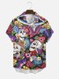 Multicolor Casual Cotton V Neck Printed Shirts & Tops
