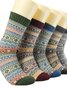 Mixed ethnic style retro wool men's socks