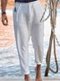 Casual Cotton-Blend Casual Pants