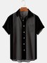 Mens Front Buttons Bowling Short Sleeve Shirt Casual Top