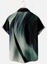 Mens Rock Wave Print Casual Breathable Short Sleeve Basic Shirts