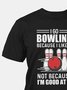 Bowling Aphabet Print Short-sleeved T-shirt