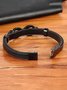 Men's Stainless Steel Leather Bracelet