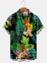 Tropical Leaves Graphic Men's Hawaiian Casual Short Sleeve Shirt