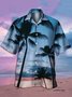 Mens Fancy Hawaiian Coconut Tree Print Casual Short Sleeve Aloha Shirts