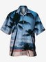 Mens Fancy Hawaiian Coconut Tree Print Casual Short Sleeve Aloha Shirts