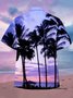 Men's Resort Coconut Print Casual Breathable Short Sleeve Hawaiian Shirt