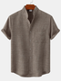 Mens Plain Short Sleeve Shirt Casual Basic Top 