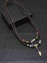 Men's Vintage Plain Resin Fishbone Necklace