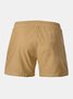Men's Retro Girl Coconut Elastic Waist Casual Shorts