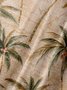 Mens Botanical Coconut Tree Short Sleeve Shirt Resort Style Hawaiian Lapel Chest Pocket Top 
