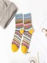 Casual Ethnic Pattern Rabbit Velvet Socks