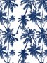 Men's Coconut Tree Floral Print Fashion Lapel Long Sleeve Hawaiian Shirt