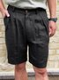 Men's Cotton Linen Casual Loose Shorts