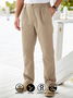 Khaki clean color trousers  casual style