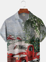 Christmas Chest Pocket Short Sleeve Hawaiian Shirt