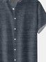 Big Siz Lines Chest Pocket Short Sleeve Shirt