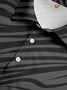 Abstract Geometric Button Short Sleeve Polo Shirt