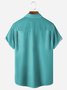 Gradient Plaid Chest Pocket Short Sleeve Casual Shirt