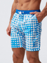 Polka Dots Drawstring Beach Shorts