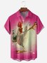 Gongfu Rooster Chest Pocket Short Sleeve Casual Shirt