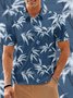 Japanese Culture Bamboo Button Short Sleeve Hawaiian Polo Shirt