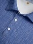 Ombre Button Down Long Sleeve Casual Polo Shirt