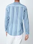 Striped Chest Pocket Long Sleeves Casual Shirt