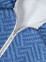 Geometric Zipper Short Sleeve Casual Polo Shirt