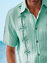 Coconut Tree Print Short Sleeve Resort Shirt