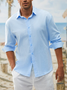Cotton Plain Long Sleeve Resort Shirt