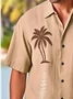 Coconut Tree Print Short Sleeve Resort Shirt