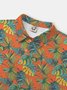 Moisture Wicking Golf Polo Tropical Plant Leaves