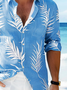 Moisture-wicking Breathable Palm Leaf Chest Pocket Resort Shirt