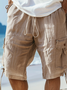 Cotton Plain Cargo Shorts