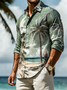 Moisture Wicking Coconut Tree Long Sleeve Hawaiian Shirt