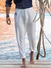 Casual Cotton-Blend Casual Pants