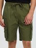 Solid Color Multi-pocket Workwear Straight Waist Casual Shorts