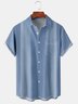 Mens Hawaiian Ombre Striped Print Lapel Chest Pocket Short Sleeve Funky Aloha Shirts