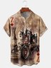 Men's Art Print Fashion Hawaiian Lapel Short Sleeve Shirt