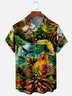 Animal Chest Pocket Short Sleeve Hawaiian Shirt