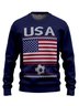 Ugly American Flag Crew Neck Sweatshirt