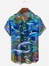 Sea Marine Chest Pocket Short Sleeve Hawaiian Shirt