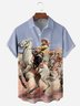 Western Cowboy Chest Pocket Short Sleeve Casual Shirt