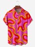 Abstract Geometric Chest Pocket Short Sleeve Casual Shirt