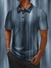 Abstract Striped Short Sleeves Casual Polo Shirt
